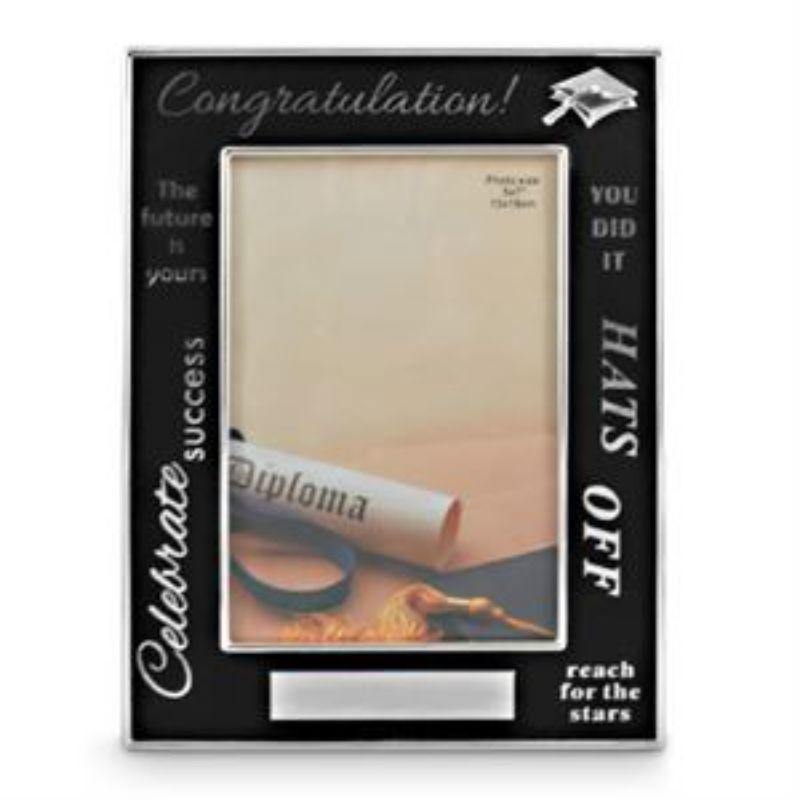 Graduation Silver Black Photo Frame - 15cm - The Base Warehouse