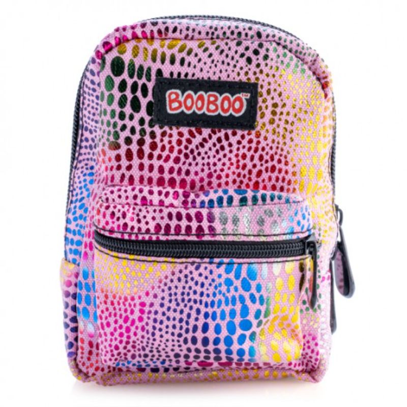 Pink Rainbow Foil BooBoo Mini Backpack - 11cm x 5cm x 15cm