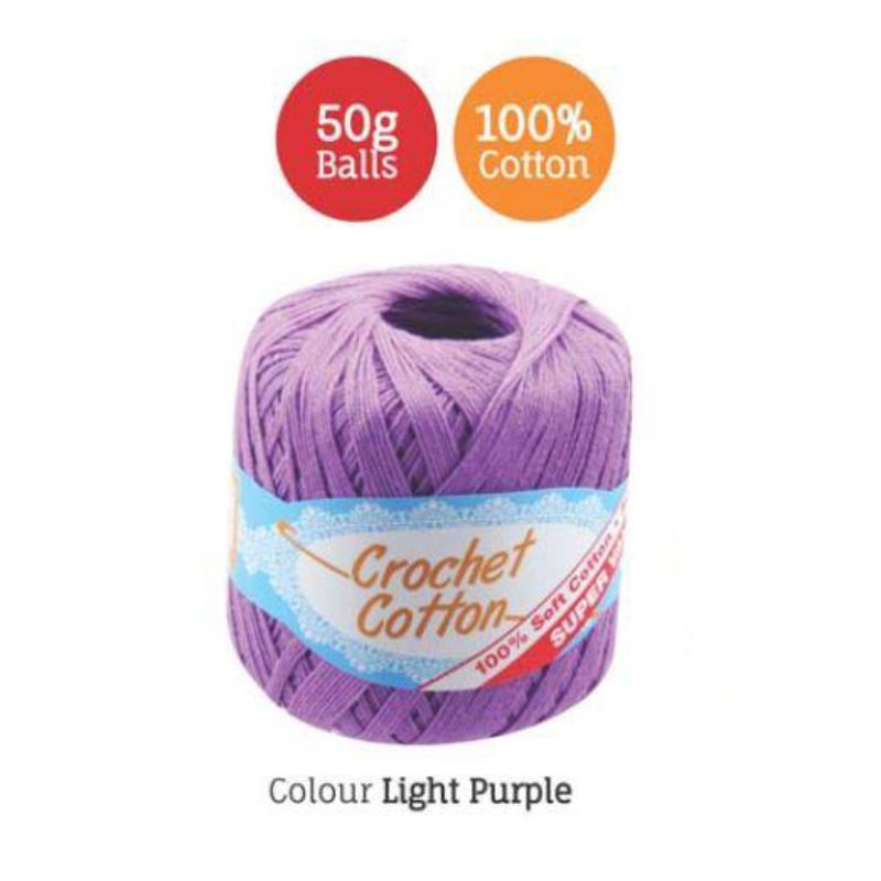 Light Purple Crochet Cotton - 50g