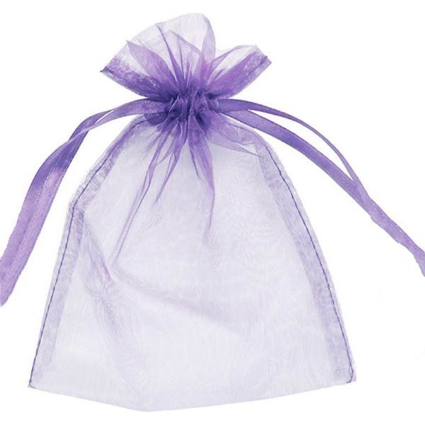 10 Pack Lilac Organza Bag - 10cm x 14cm
