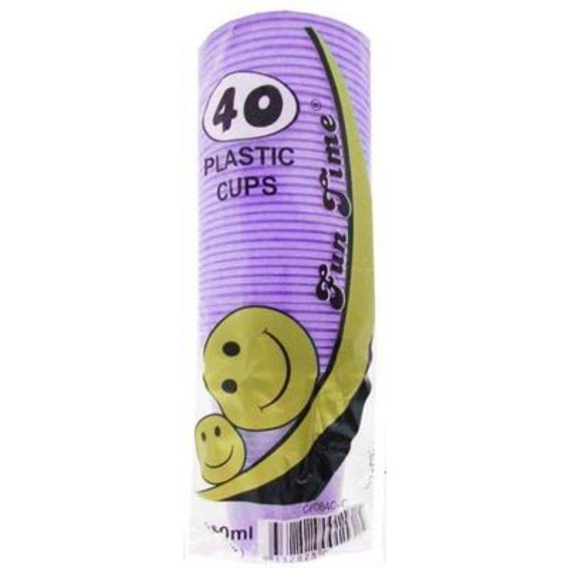40 Pack Lilac Plastic Cups - 207ml