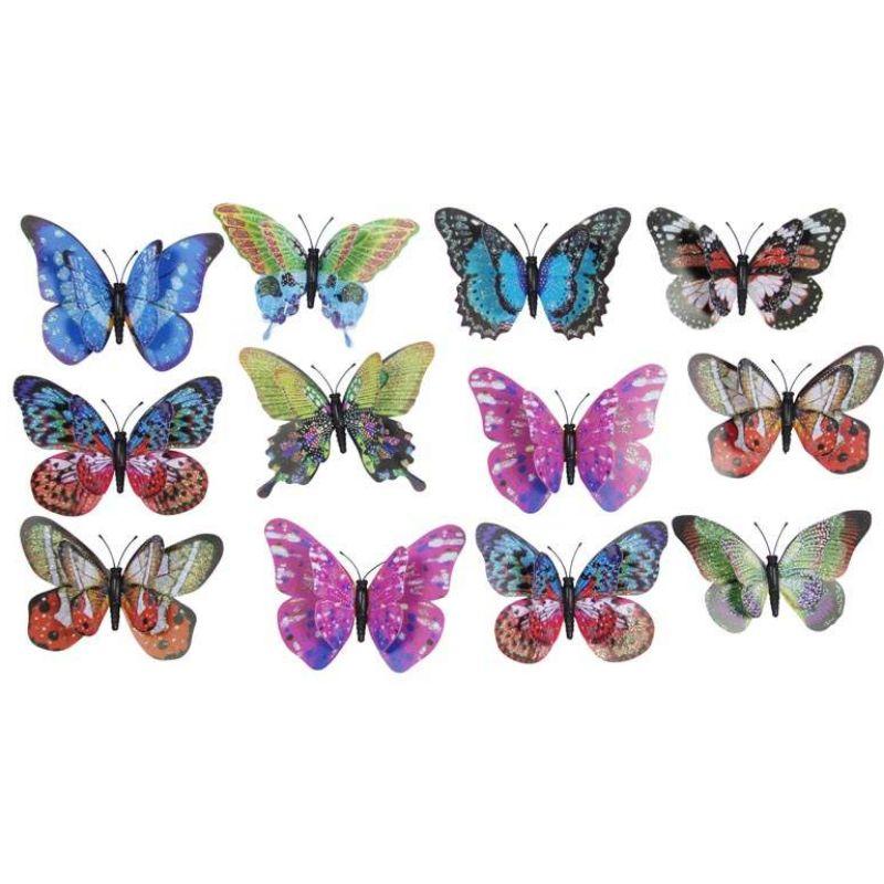 PVC Glitter Butterfly with Magnet - 10cm