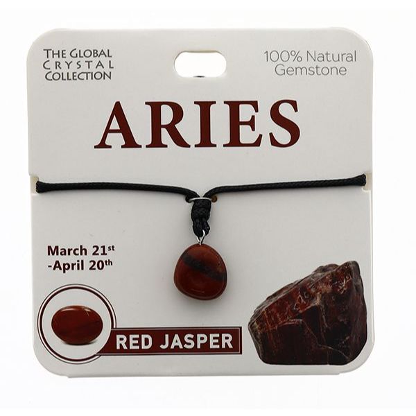 Red Jasper Aries Gem Necklace
