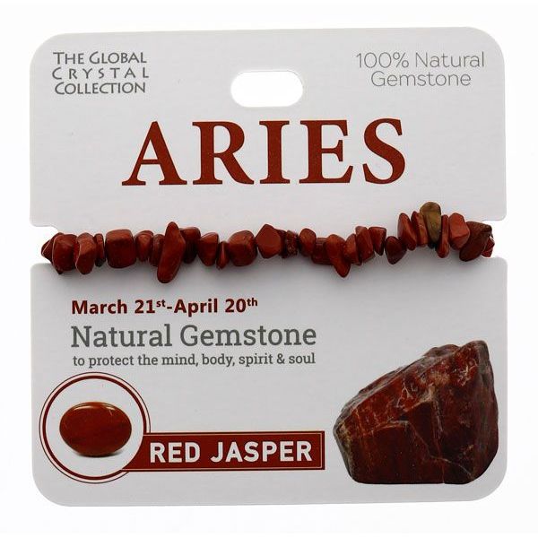 Red Jasper Aries Gem Bracelet