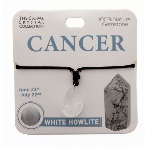 White Howlite Cancer Gem Necklace