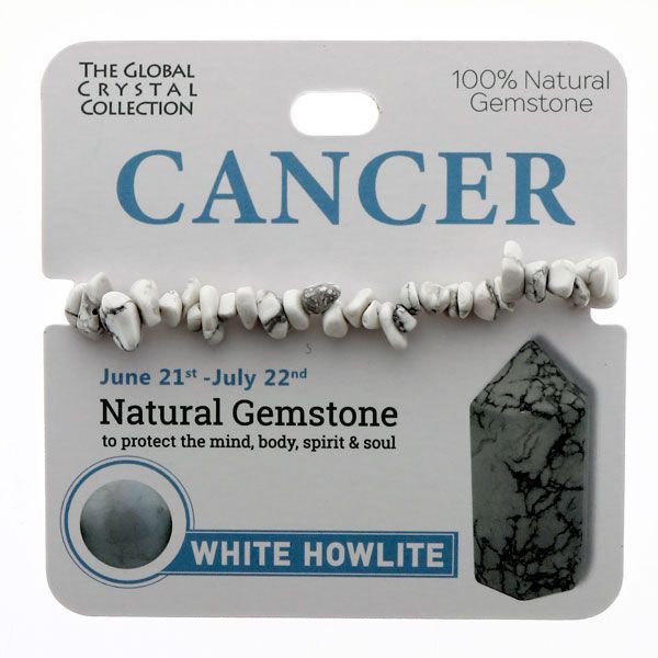 White Howlite Cancer Gem Bracelet