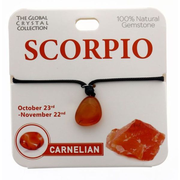 Carnelian Scorpio Gem Necklace