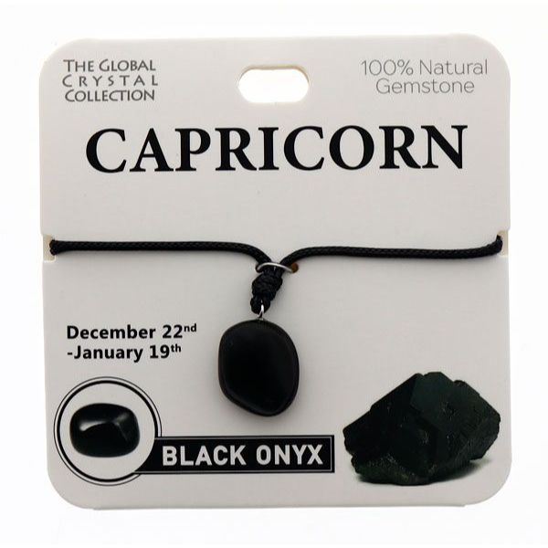 Black Onyx Capricorn Gem Necklace