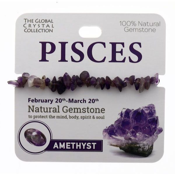 Amethyst Pisces Gem Bracelet