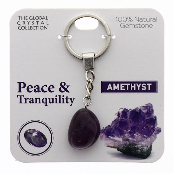 Amethyst Peace & Tranquility Gem Keyring