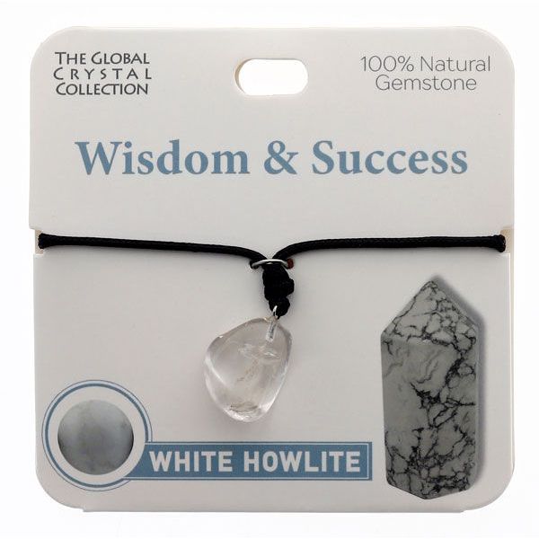 White Howlite Wisdom & Success Gem Necklace