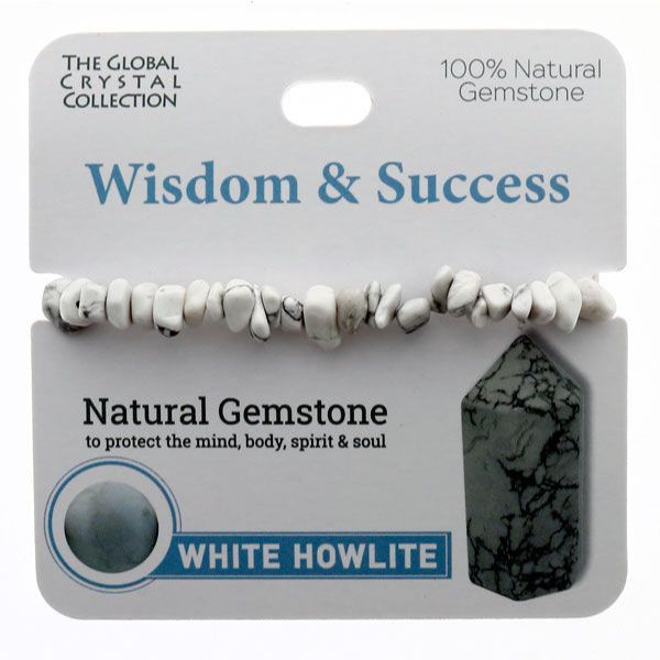 White Howlite Wisdom & Success Gem Bracelet