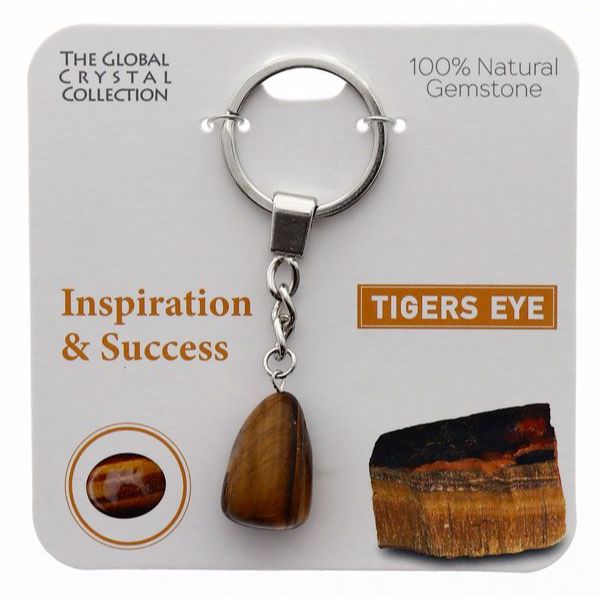 Tigers Eye Inspiration & Success Gem Keyring