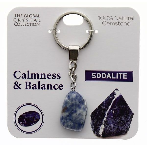 Sodalite Calmness & Balance Gem Keyring