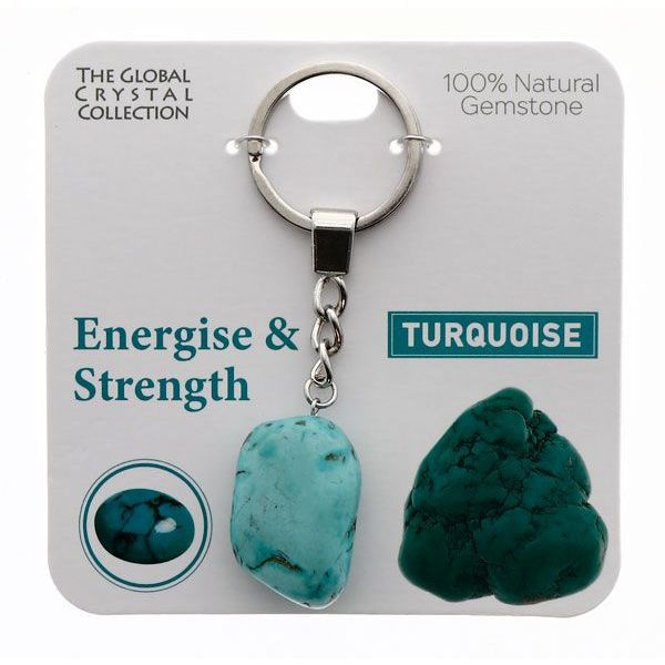 Turquoise Energise & Strength Gem Keyring