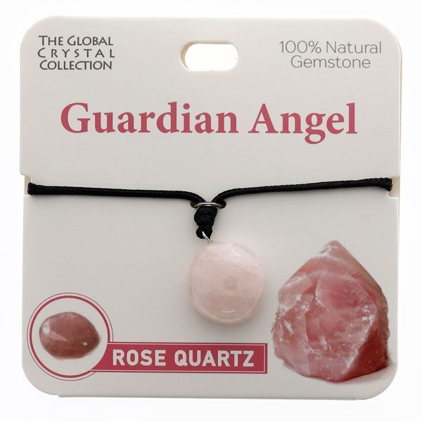 Rose Quartz Guardian Angel Gem Necklace