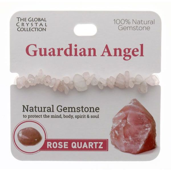 Rose Quartz Guardian Angel Gem Bracelet