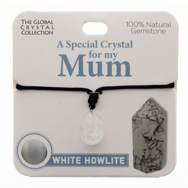White Howlite Mum Gem Necklace