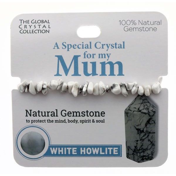 White Howlite Mum Gem Bracelet