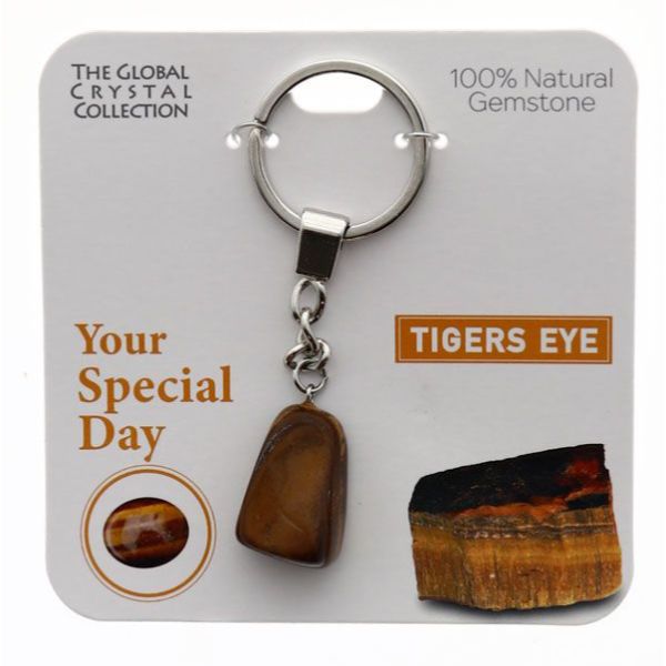 Tigers Eye Your Special Day Gem Keyring