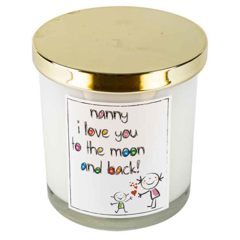 Nanny I Love You to the Moon and Back Crayon Vanilla Candle - 9cm x 8cm