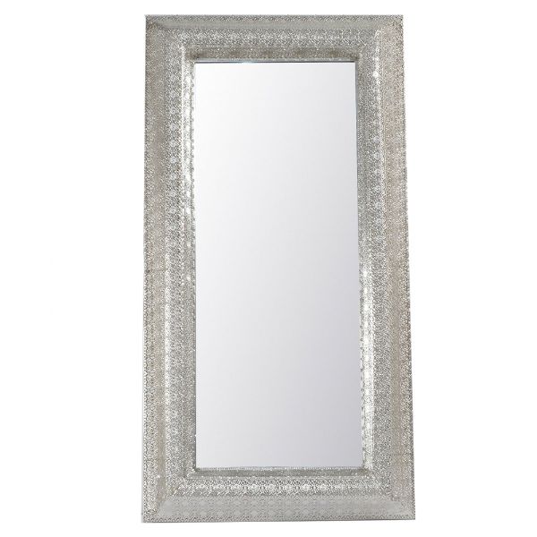Silver Rectangular Mirror - 120cm x 63cm x 6.5cm