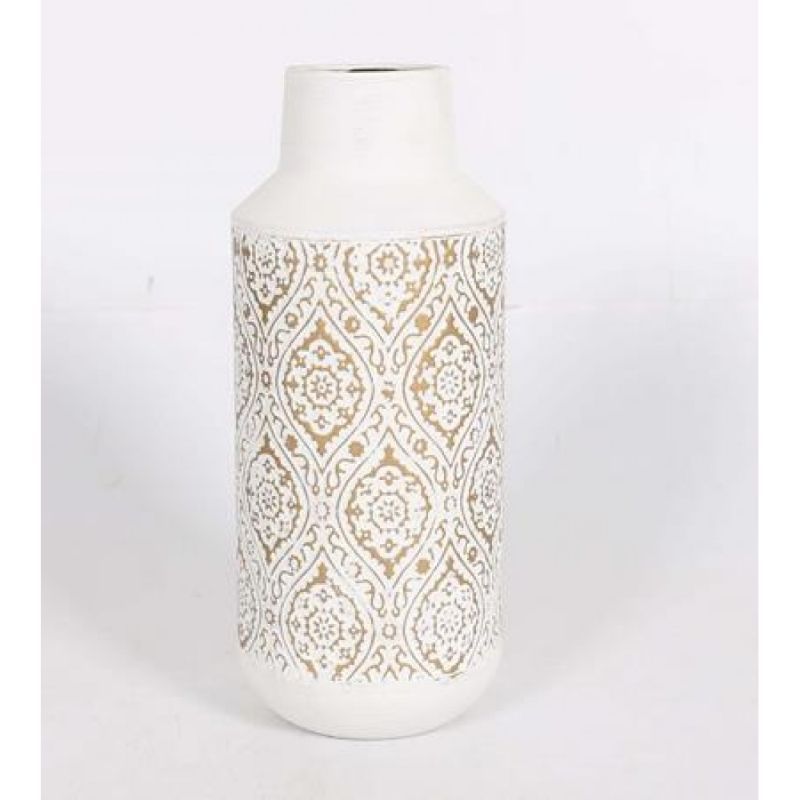 Large Metal Vase - 16cm x 36cm