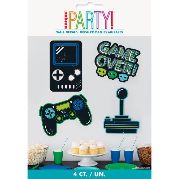 4 Pack Gamer Birthday Wall Decals