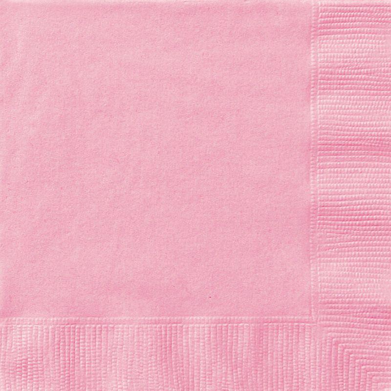 20 Pack Lovely Pink Lunch Napkins - 33cm x 33cm