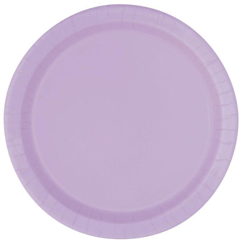 20 Pack Lavender Paper Plates - 18cm