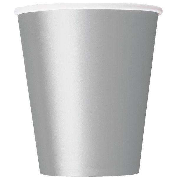 14 Pack Silver Paper Cups - 270ml