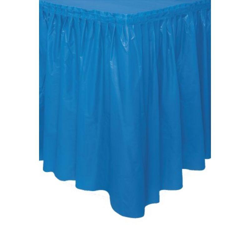 Royal Blue Plastic Tableskirt - 73cm x 4.3m