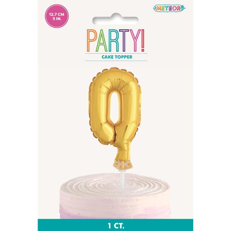 Gold Foil Balloon Cake Topper #0 - 12.7cm