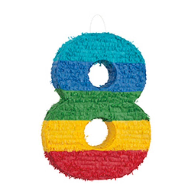 Rainbow Numeral 8 Pinata