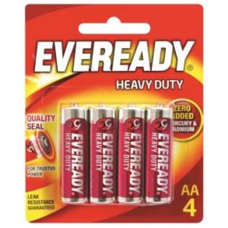 4 Pack Eveready AA Heavy Duty Battery - The Base Warehouse