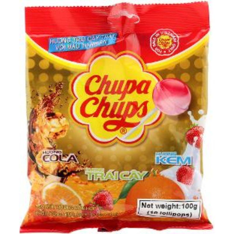 Chupa Chups Lollipop Classic Assorted Flavours 93g Bag 10pk