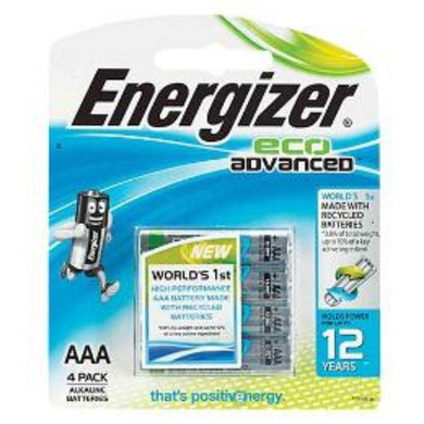 4 Pack Energizer Eco Advanced AAA Batteries - The Base Warehouse
