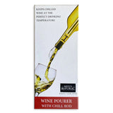Load image into Gallery viewer, Silver Wine Pourer with Chill Rod - 32cm x 2.5cm x 2.5cm
