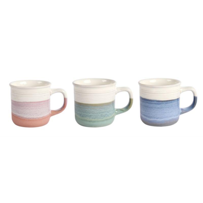 3 Tone Pastel Stoneware Mug - 305ml