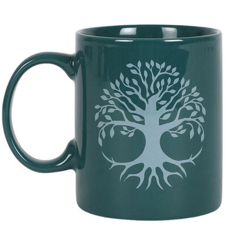 Tree of Life Green Ceramic Mug - 9.5cm