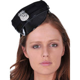Load image into Gallery viewer, Black Mini Women Police Cap - One Size Fits Most
