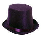 Load image into Gallery viewer, Purple Velvet Adult Top Hat - One Size Fits Most

