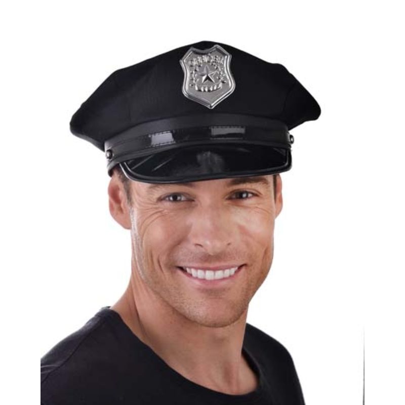Police Cap USA Black
