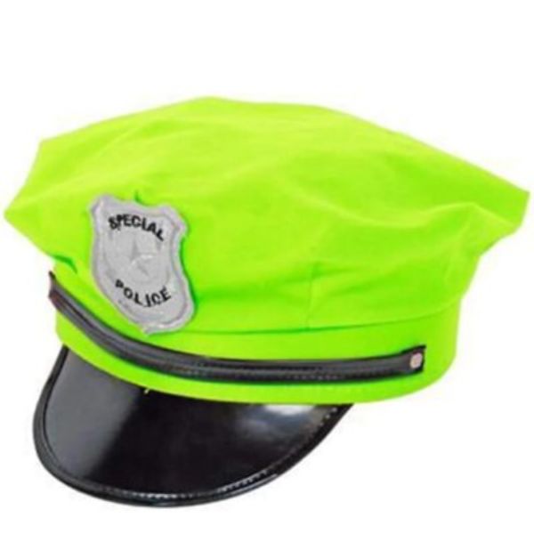 Green Neon Police Hat