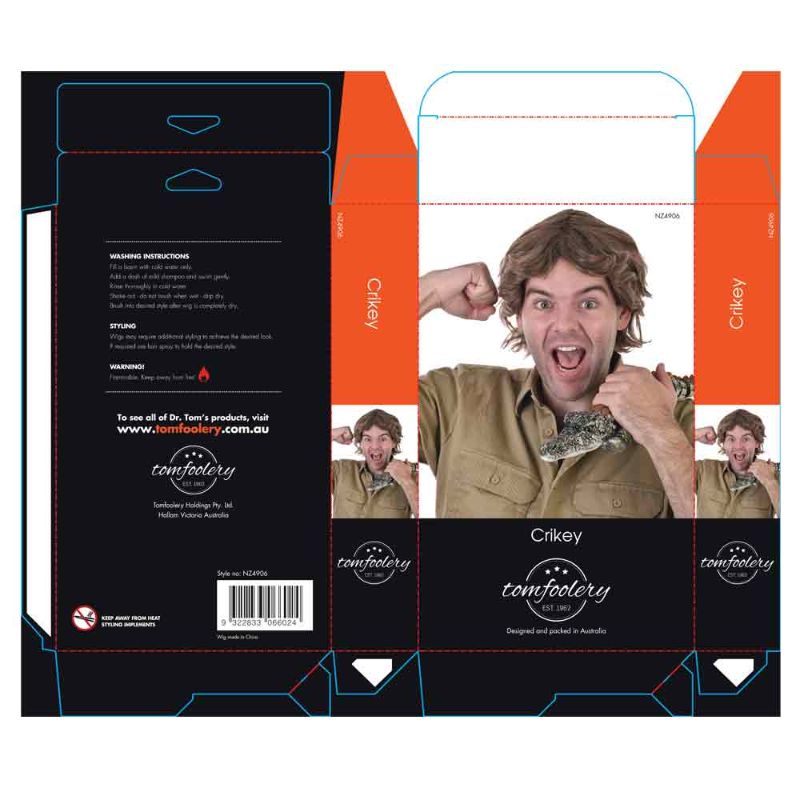 Crikey Crocodile Hunter Brown Wig - Adult One Size