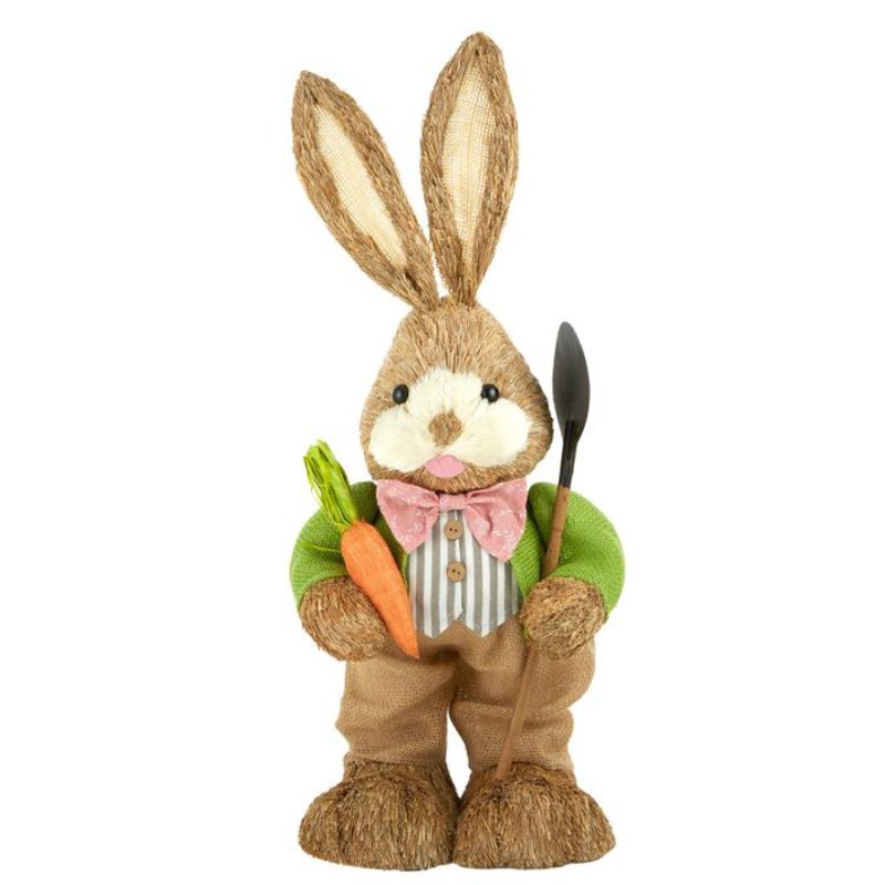 Harry Straw Bunny with Carrots - 25cm x 21cm x 63cm