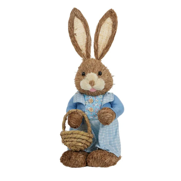 Blue Pearl Bunny With B Fly Straw - 20cm x 45cm