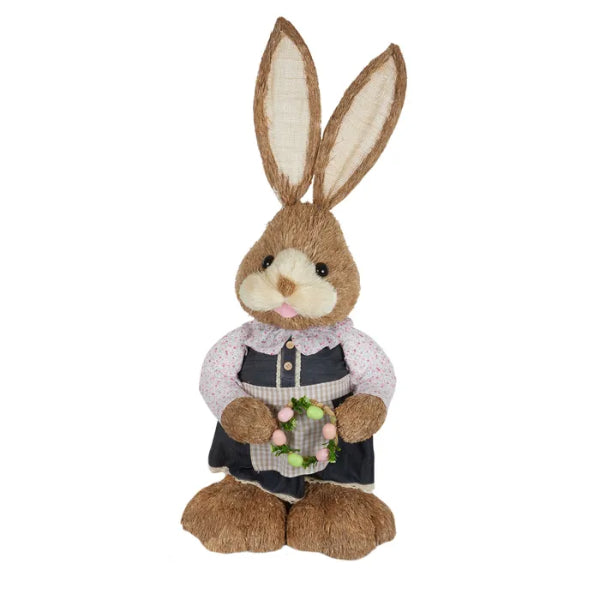 Rosa Rabbit w Basket Straw 40x90cm Denim