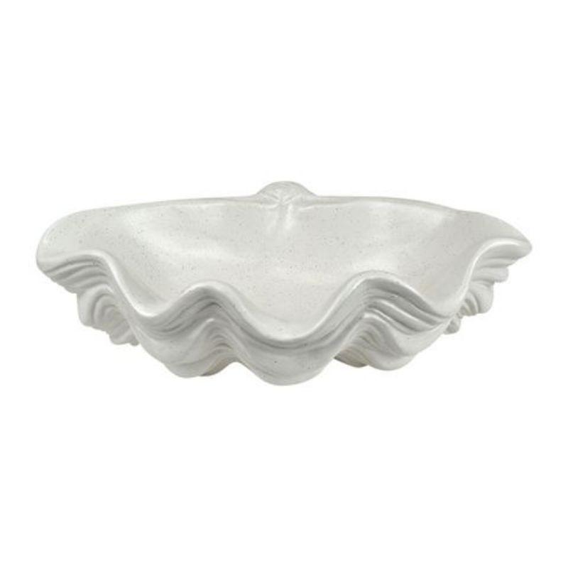 Ivory Clam Ceramic Bowl - 40cm x 13.5cm