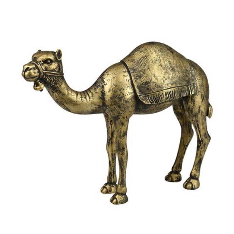 Gold Cairo Camel Sculpture - 25.5cm x 20cm